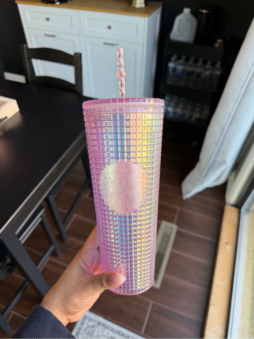 Starbucks Iridescent Purple Pink Studded Tumbler with Straw